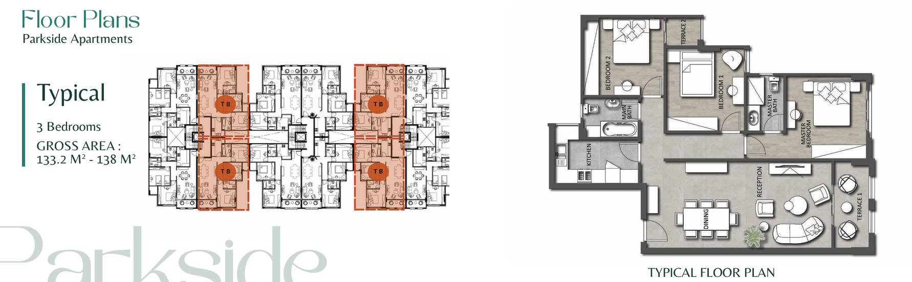 Floor plan for penthouse at Parkside Maadi Views