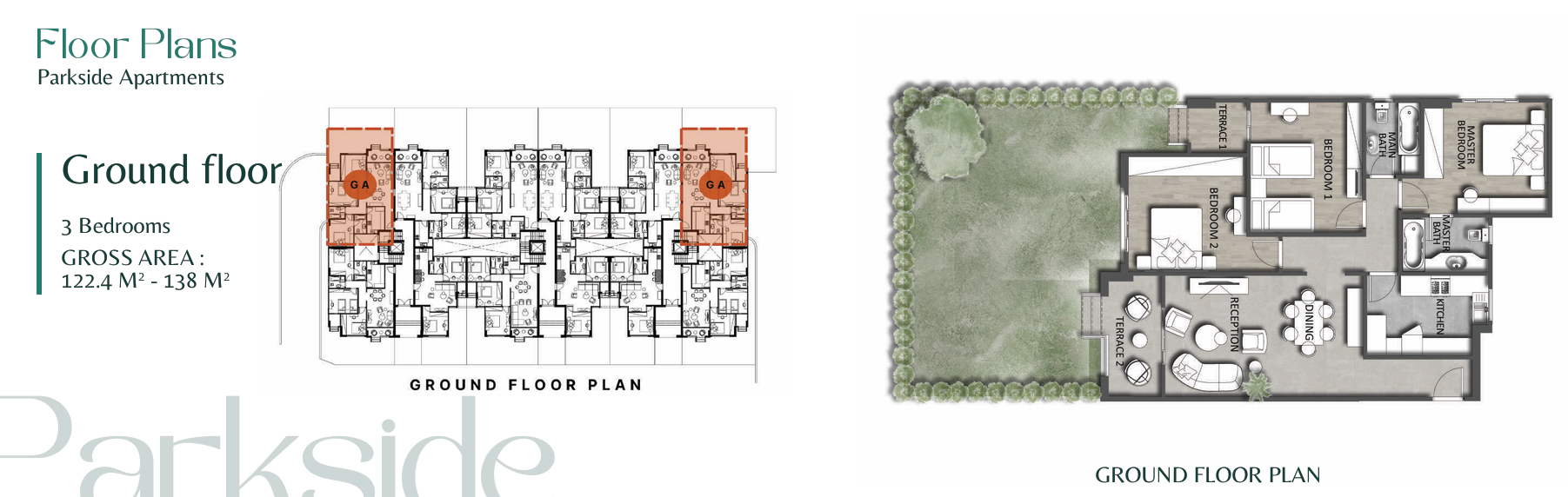 Floor plan for apartment at Parkside Maadi Views