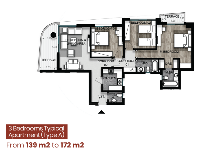 Floor plan for apartment at Armonia
