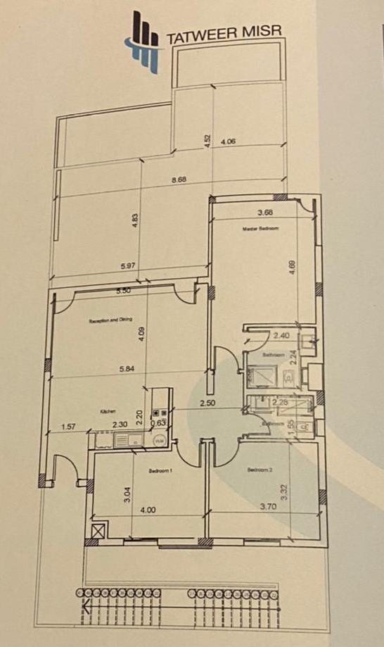 Floor plan for penthouse at Fouka Bay
