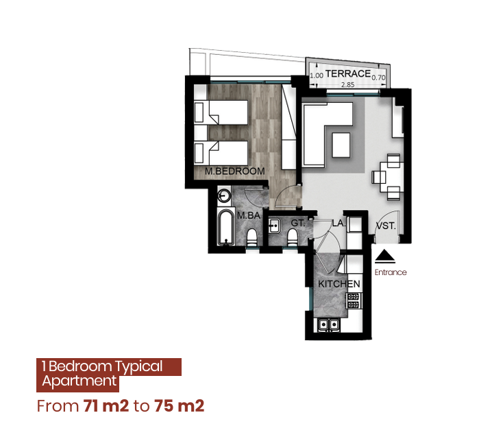 Floor plan for apartment at Armonia