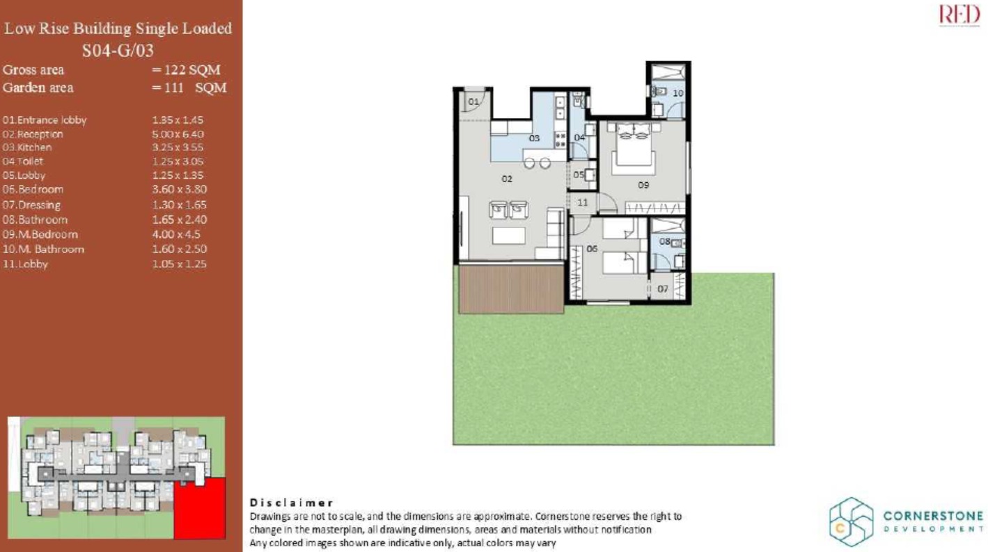 Floor plan for apartment at Red