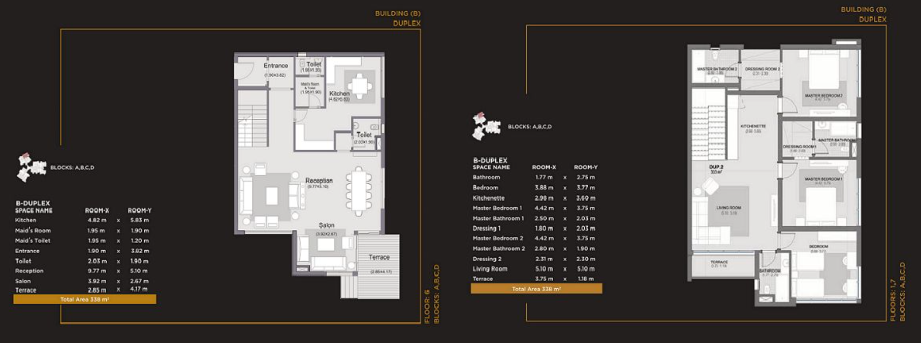 Floor plan for duplex at The Capitalway