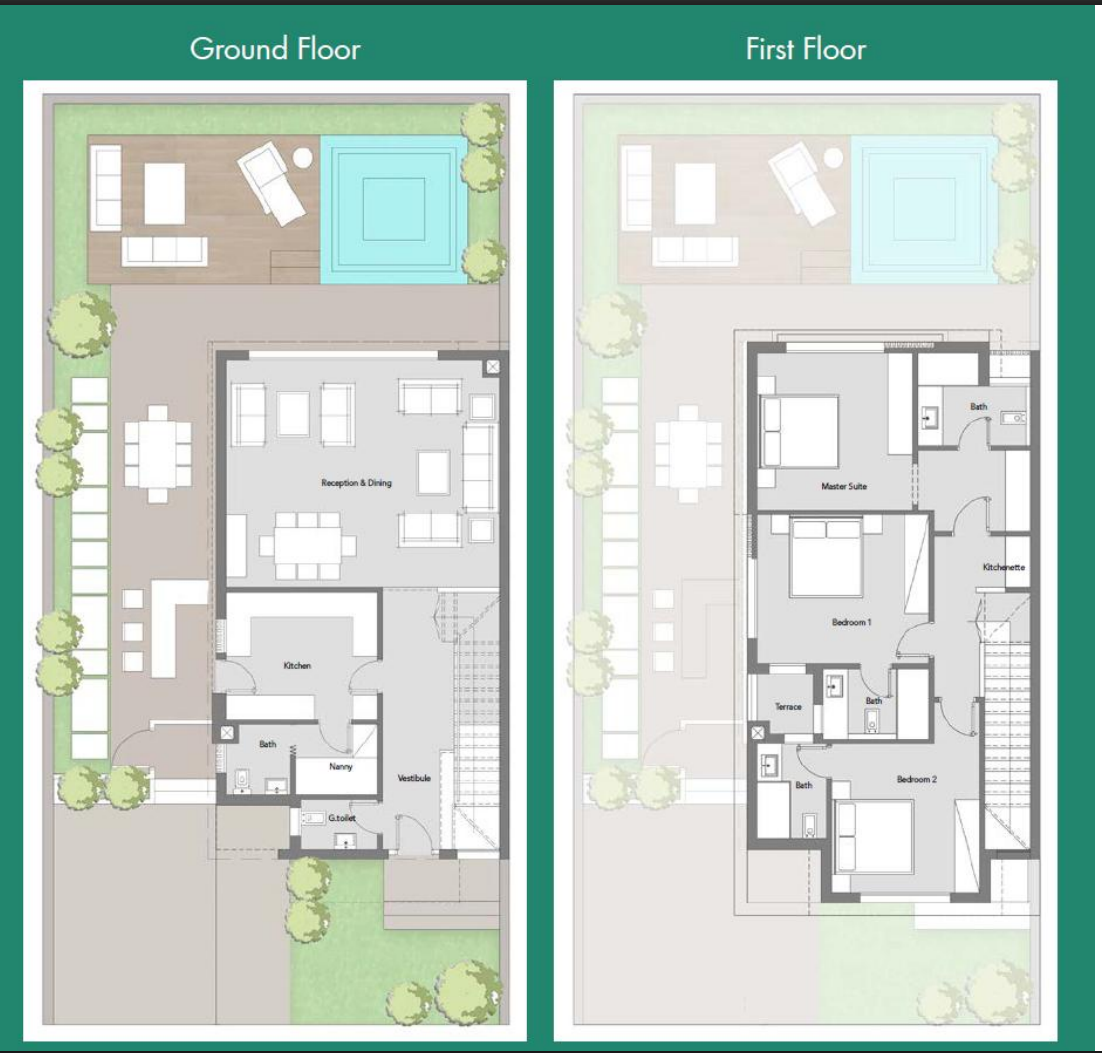Floor plan for villa at Badya