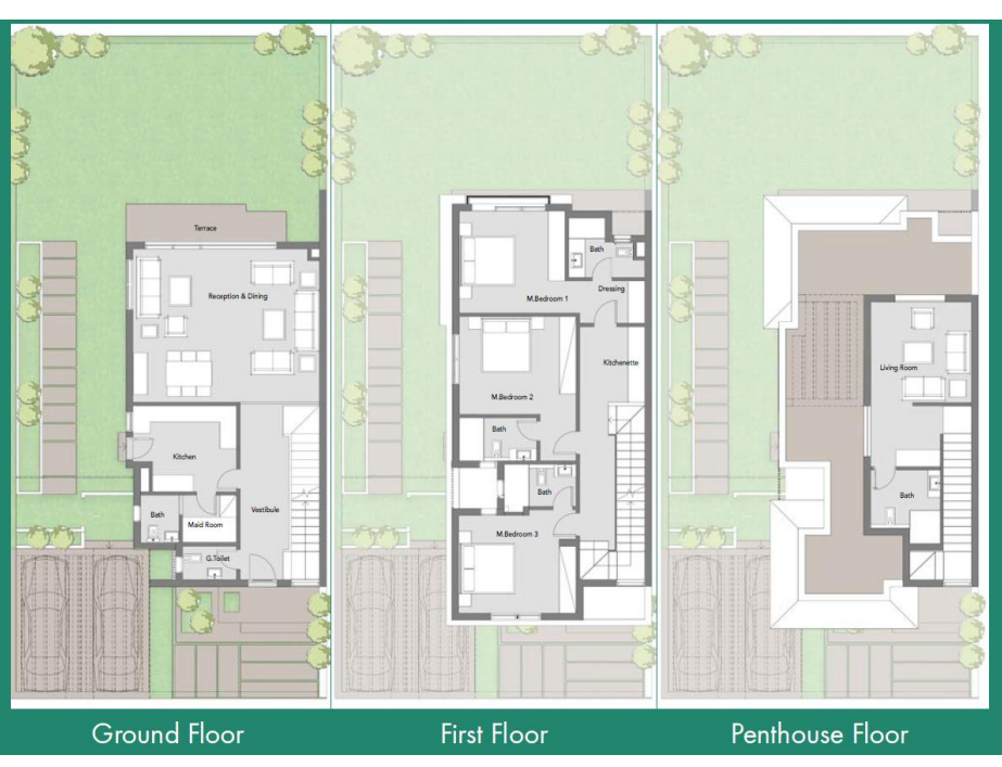 Floor plan for villa at Badya