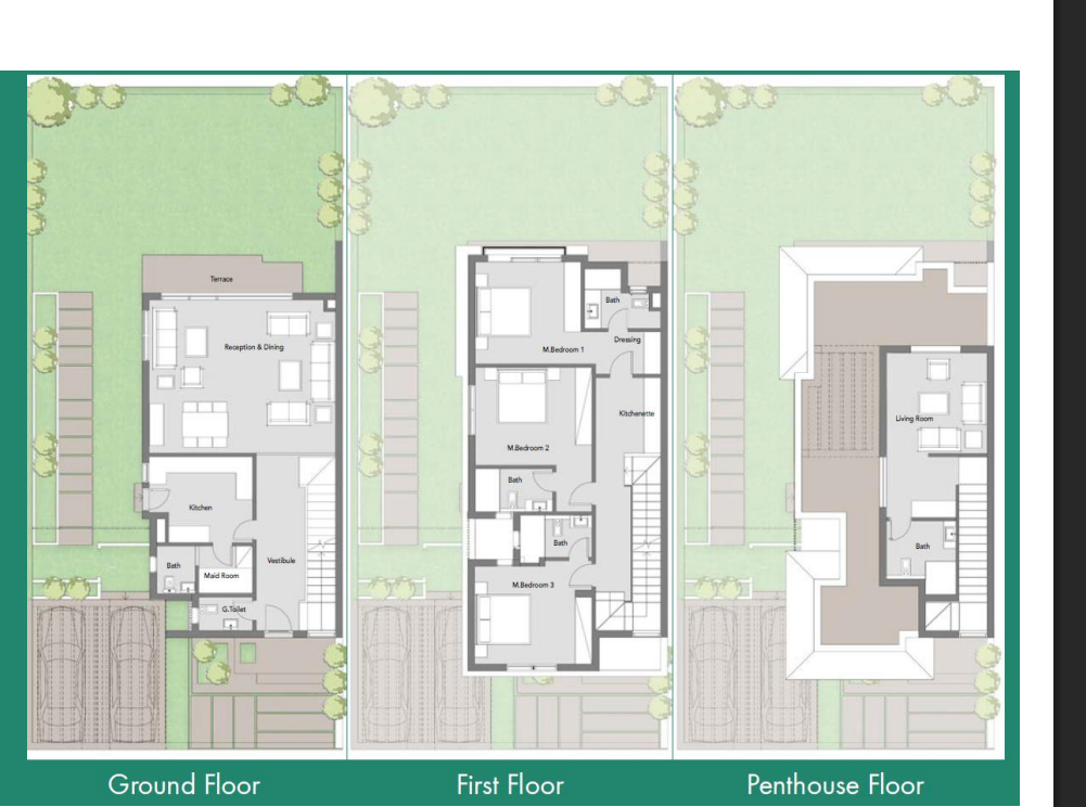 Floor plan for villa at Badya