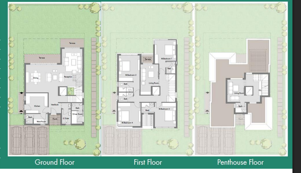 Floor plan for villa at Badya