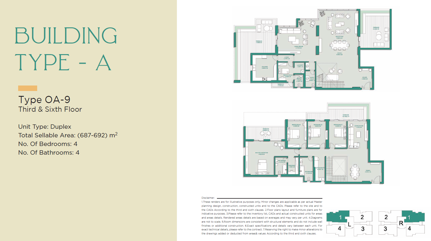 Floor plan for duplex at Jade Park