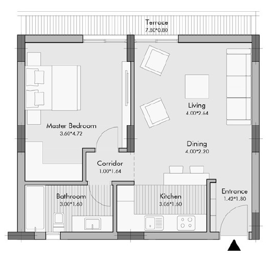 Floor plan for apartment at Al Burouj
