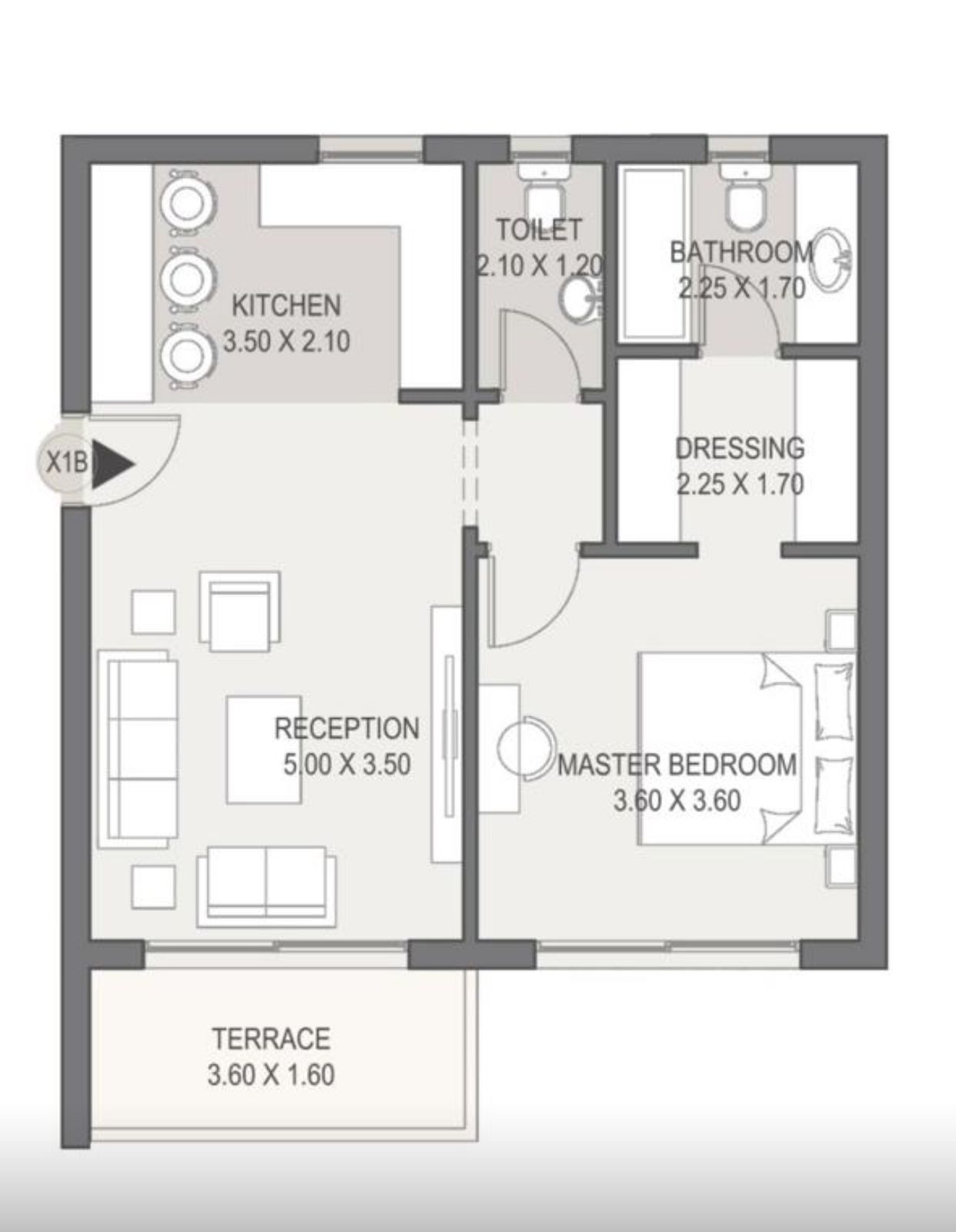 Floor plan for apartment at Sarai