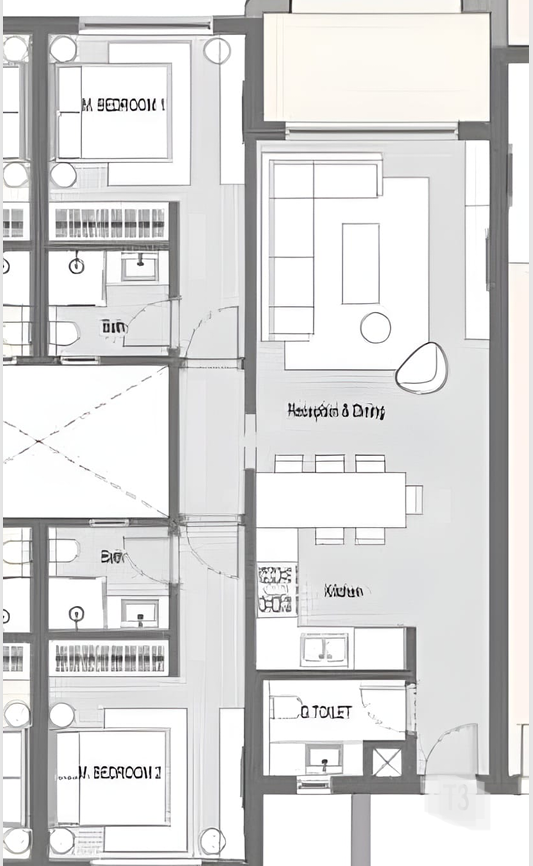 Floor plan for chalet at Hacienda Waters
