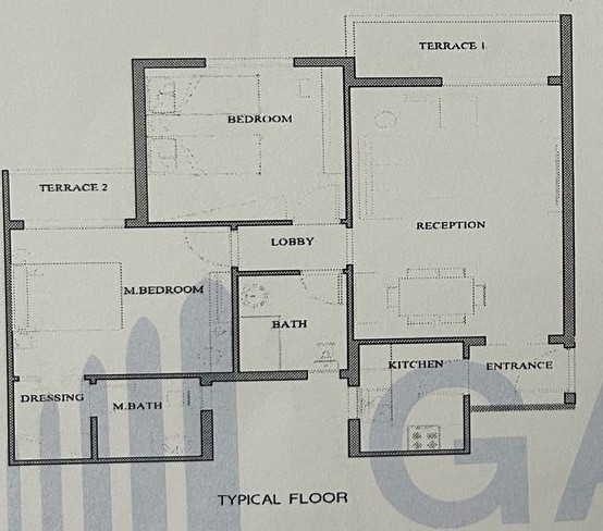 Floor plan for apartment at Lugar