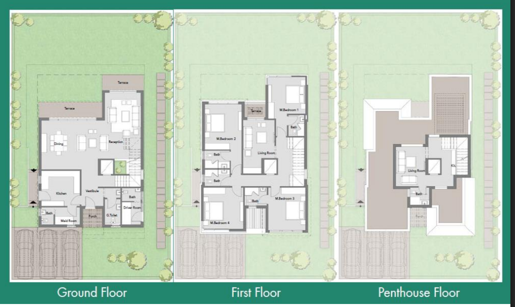 Floor plan for villa at Badya
