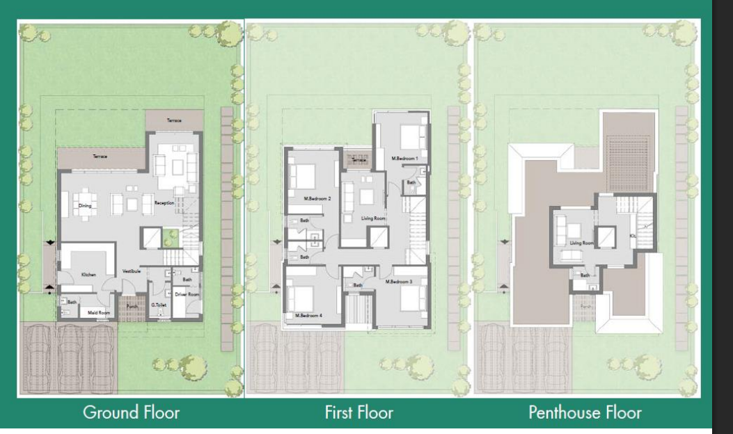 Floor plan for villa at Badya