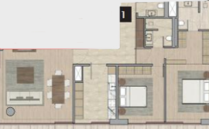 Floor plan for apartment at ZED