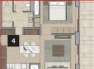 Floor plan for apartment at ZED
