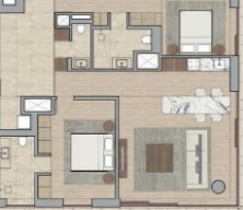 Floor plan for apartment at ZED