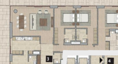 Floor plan for apartment at ZED
