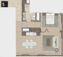 Floor plan for apartment at ZED