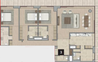 Floor plan for apartment at ZED