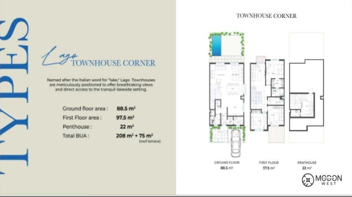 Floor plan for townhouse at The V Residence - Villagio
