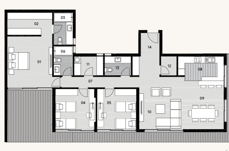 Floor plan for penthouse at Al Burouj