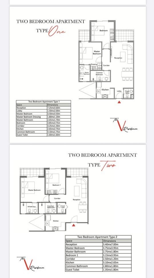 Floor plan for apartment at The V Residence - Villagio