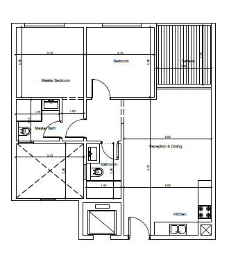 Floor plan for apartment at Cali Coast Ras El Hekma