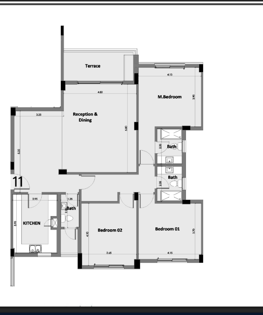 Floor plan for apartment at Palm Parks