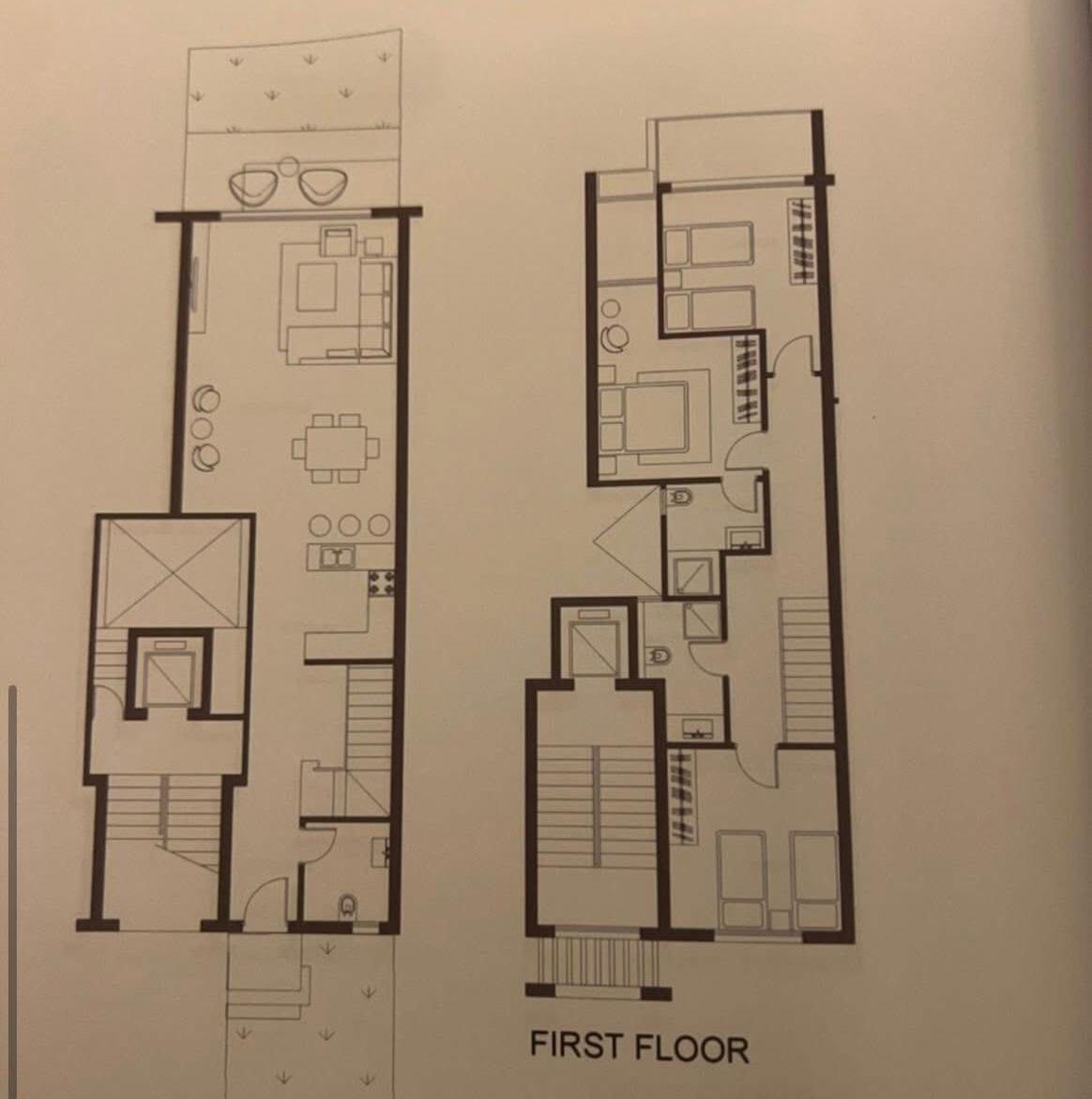 Floor plan for duplex at Cali Coast Ras El Hekma