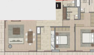 Floor plan for apartment at ZED