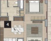 Floor plan for apartment at ZED