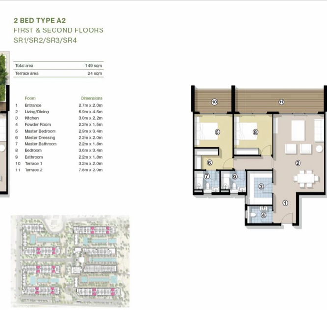 Floor plan for apartment at Signature Beach Collection-Silversands