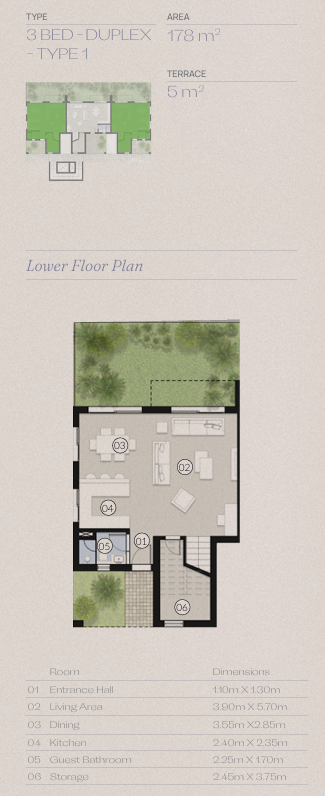 Floor plan for chalet at Silvertown Silversands