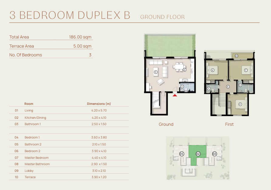 Floor plan for duplex at Silversands