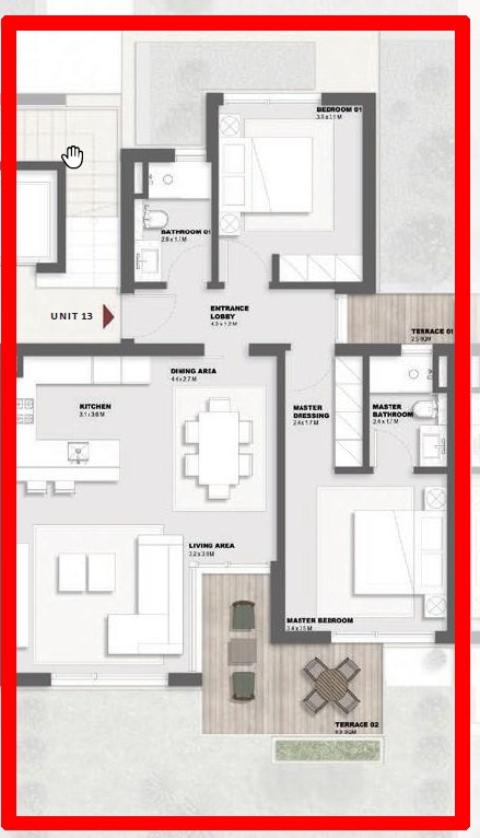 Floor plan for chalet at Solare