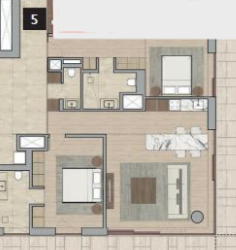 Floor plan for apartment at ZED