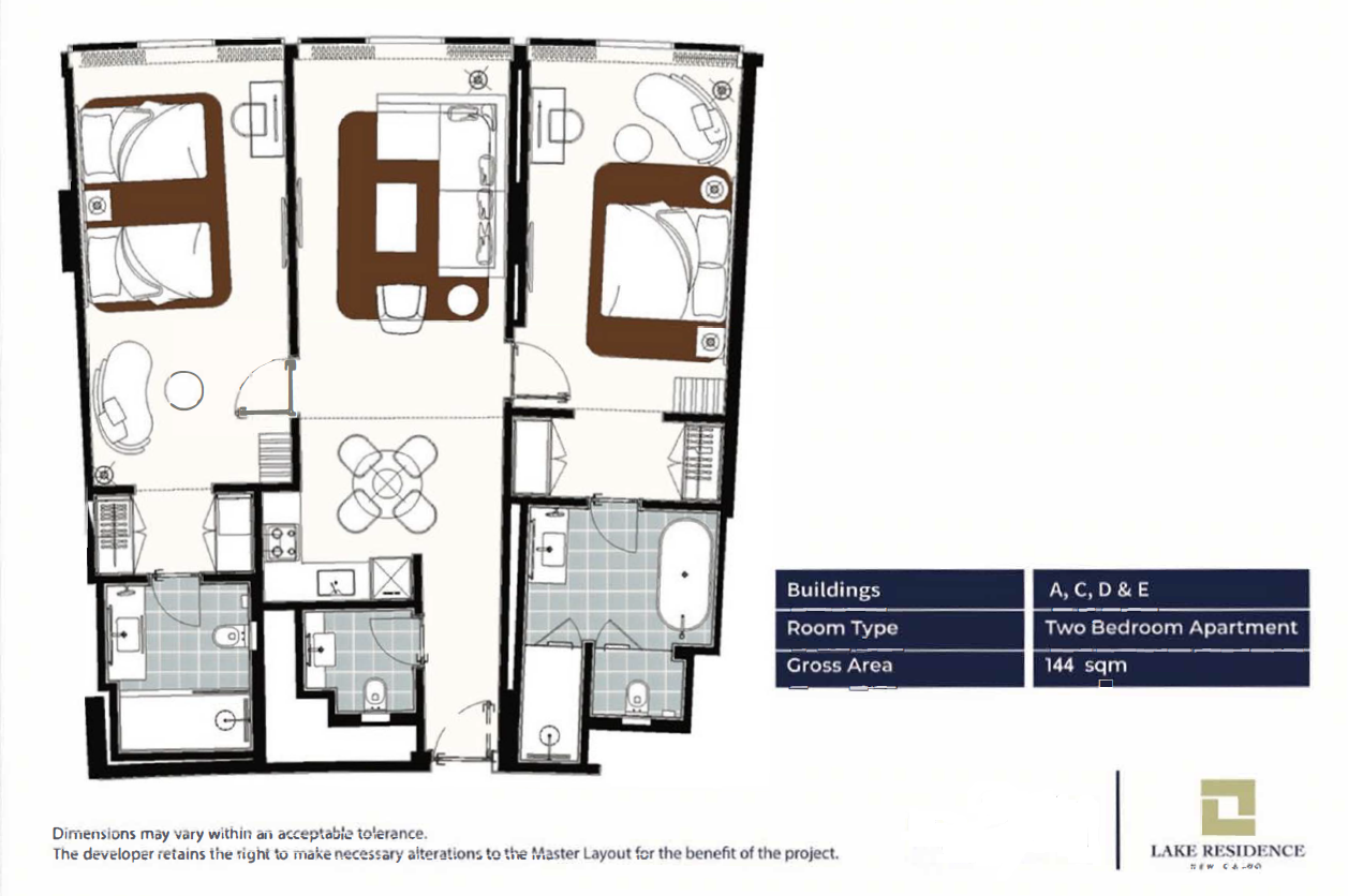 Floor plan for apartment at Fifth Square Al Marasem