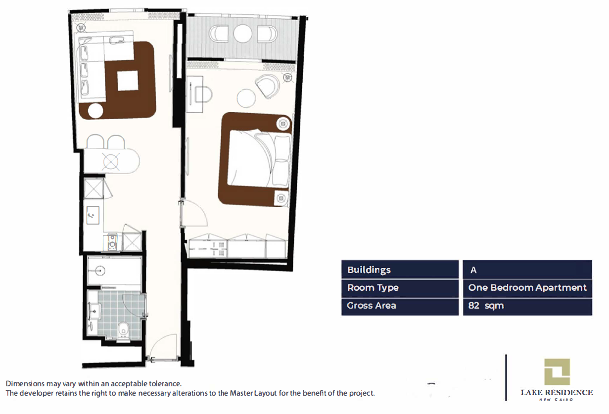Floor plan for apartment at Fifth Square Al Marasem