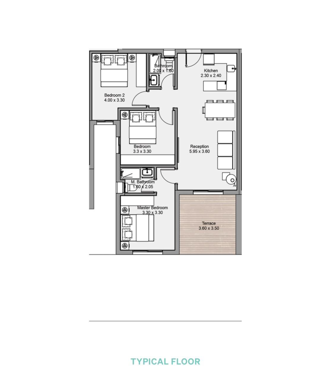 Floor plan for chalet at Salt