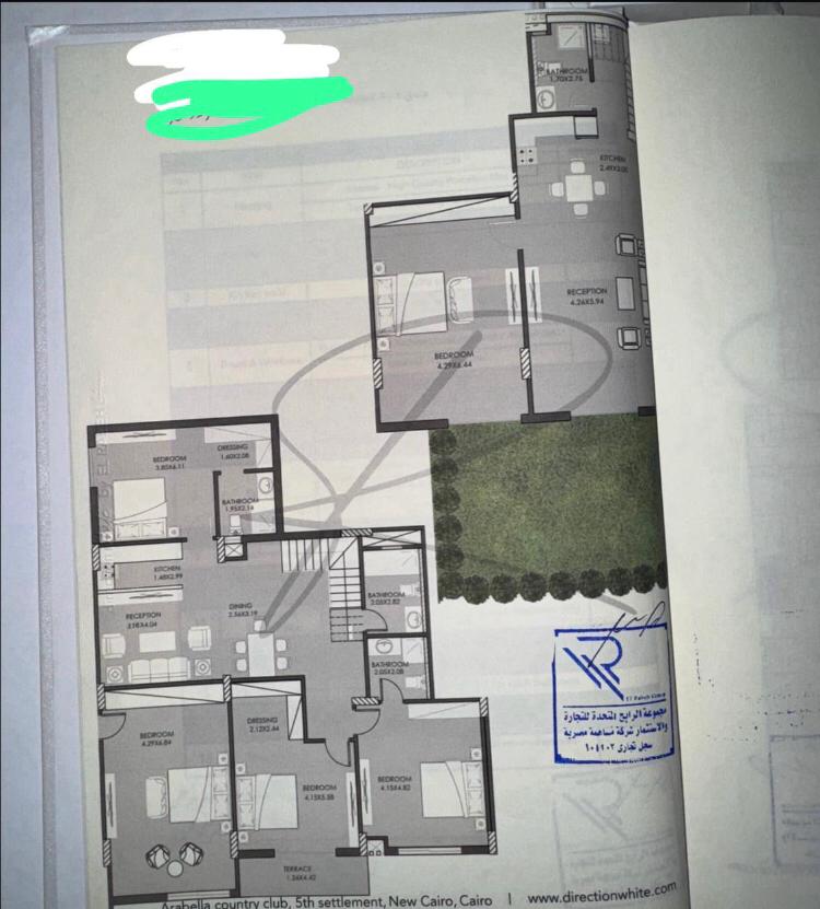 Floor plan for duplex at Direction White