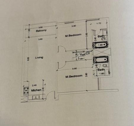 Floor plan for chalet at Cali Coast Ras El Hekma