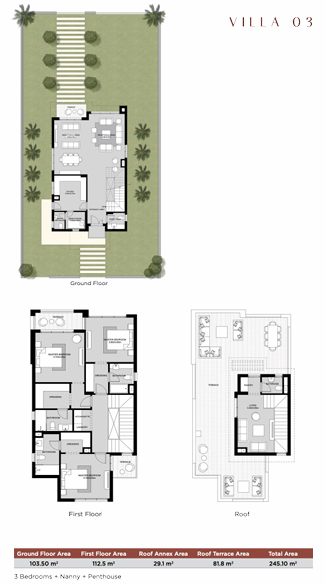 Floor plan for villa at The Estates Residence