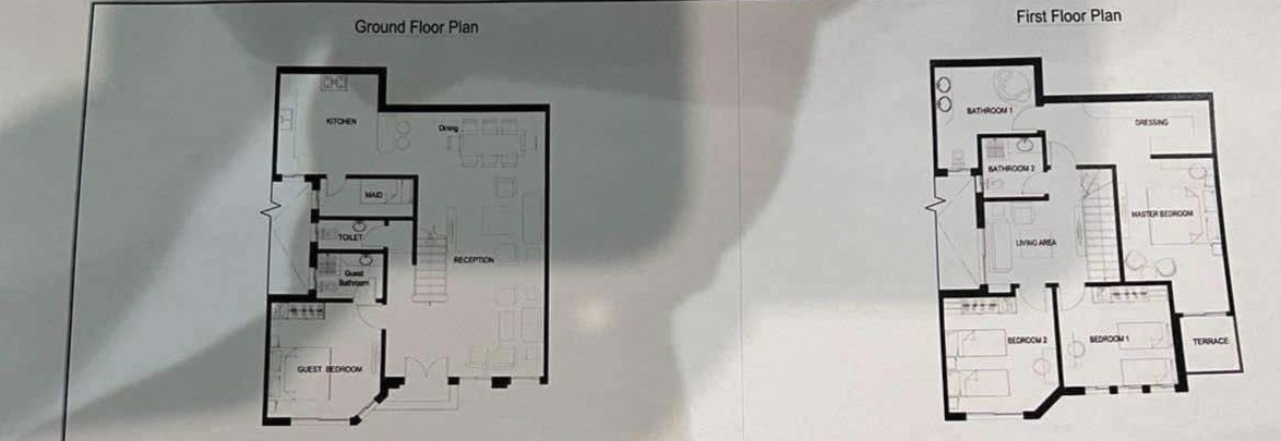 Floor plan for villa at Sarai