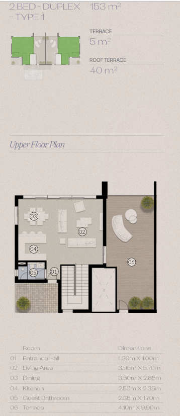 Floor plan for duplex at Silversands