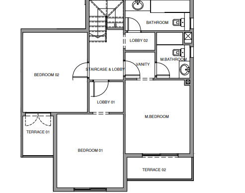 Floor plan for duplex at Aliva Mountain View Mostakbal City