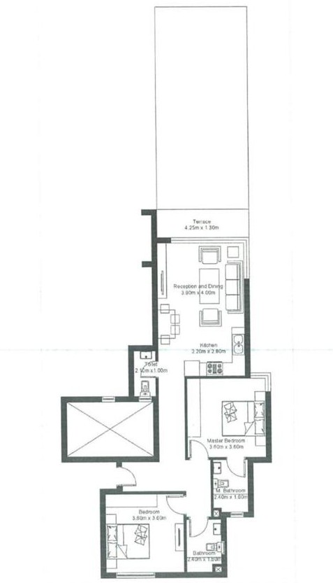 Floor plan for chalet at Hyde Park North - Seashore