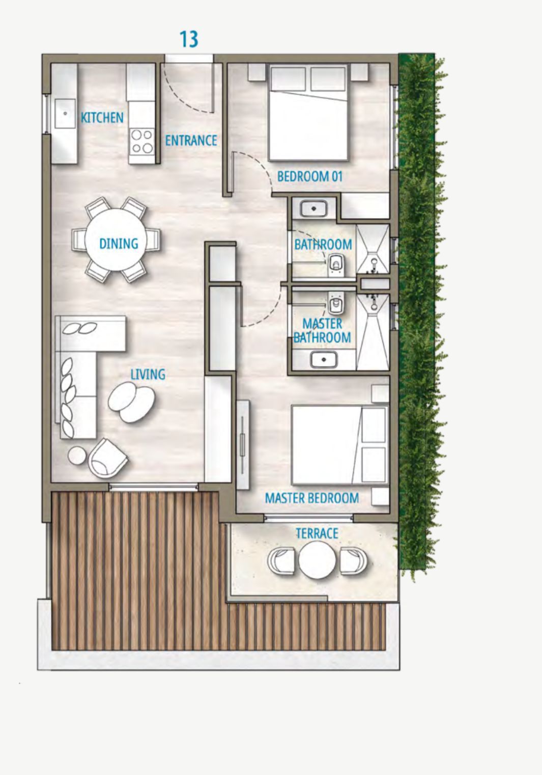 Floor plan for chalet at Southmed