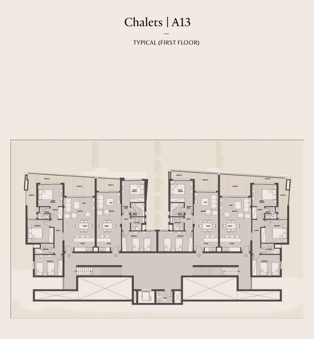 Floor plan for chalet at Carnelia