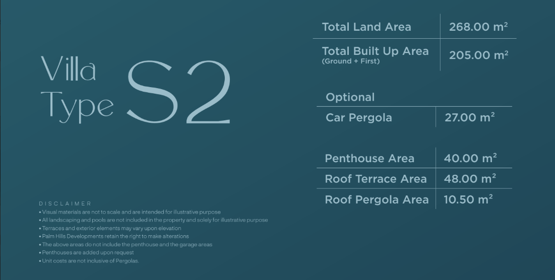 Floor plan for villa at Badya
